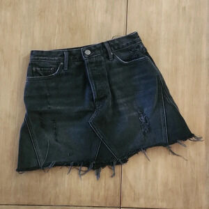Grlfrnd Black Denim Jean Skirt Size 26